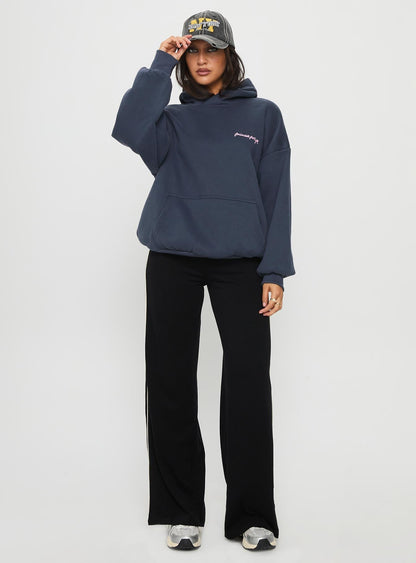Princess Polly Love Letter Graphic Hoodie Slate Grey
