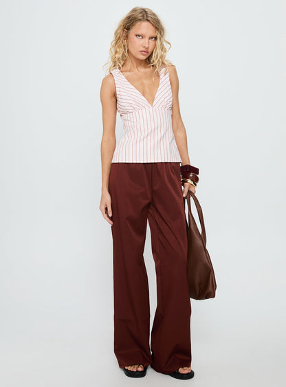 Dorie Straight Leg Pants Chocolate