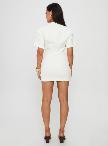 Martini Mini Dress Porcelain